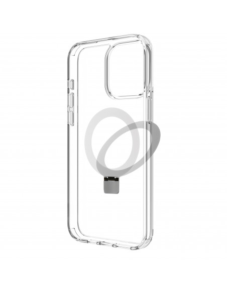 muvit for change funda recycletek Magsafe con soporte compatible con Apple iPhone 15 Pro Max transparente
