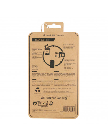 muvit for change funda recycletek compatible con Apple iPhone 12 Pro Max transparente