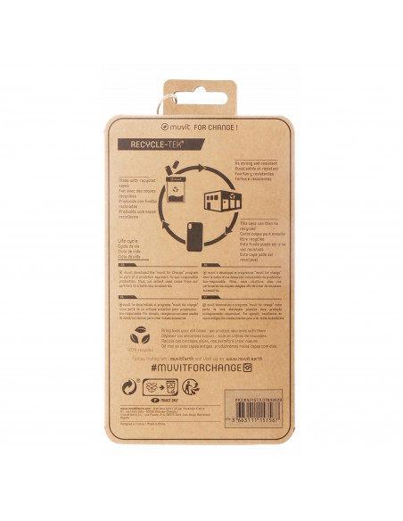 muvit for change funda recycletek compatible con Apple iPhone 13 Mini transparente