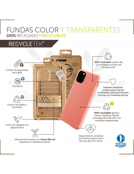 muvit for change funda recycletek compatible con Apple iPhone 13 Pro negra