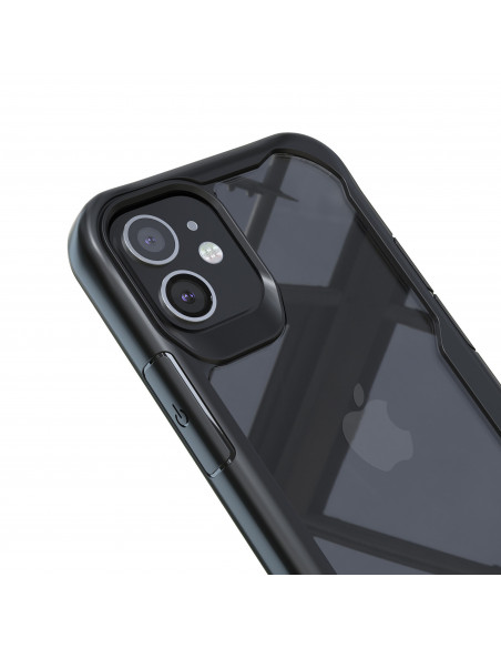 muvit for change funda shockproof 2m compatible con Apple iPhone 12 Mini transparente/negra