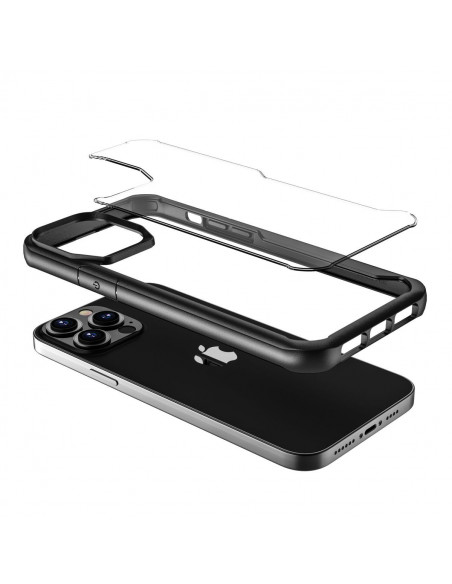 muvit for change funda shockproof 2m compatible con Apple iPhone 13 Pro Max transparente/negra