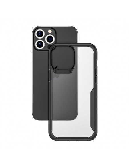 muvit for change funda shockproof 2m compatible con Apple iPhone 13 Pro Max transparente/negra