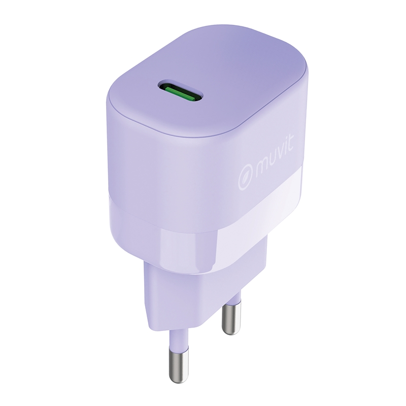 muvit for change cargador de pared Tipo C PD 25W Lavanda