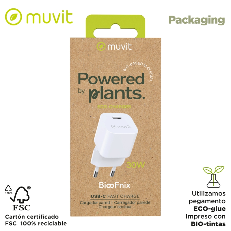 muvit for change cargador de pared Tipo C PD30W BiooFnix