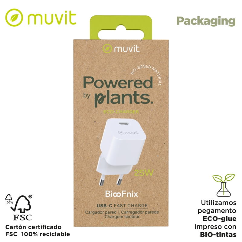 muvit for change cargador de pared Tipo C PD25W BiooFnix