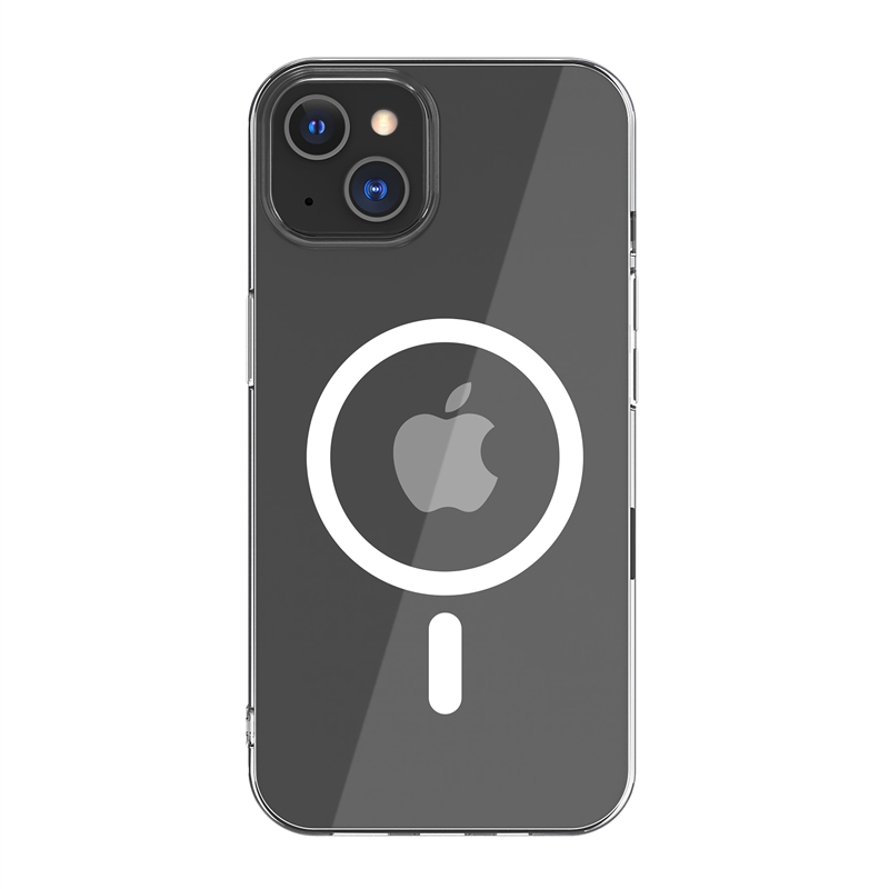 muvit for change recycletek Magsafe compatible con Apple iPhone 14 Plus transparente