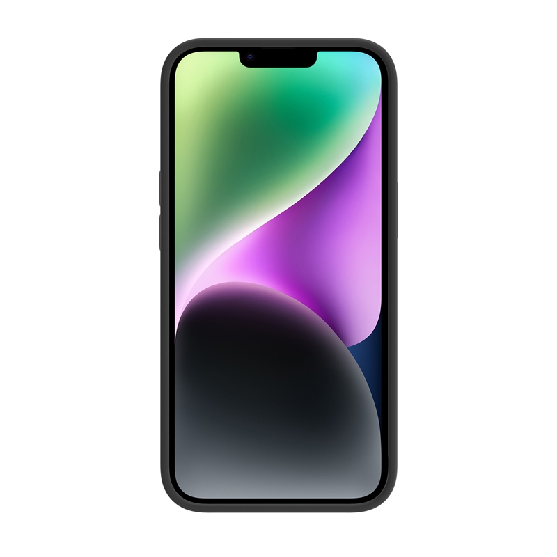 muvit for change funda Liquid Silicone Magsafe compatible con Apple iPhone 14 negra