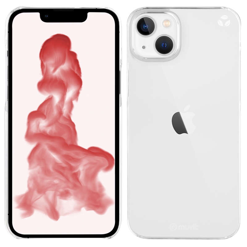 muvit for change carcasa compatible con Apple iPhone 14 Plus transparente antibacterias