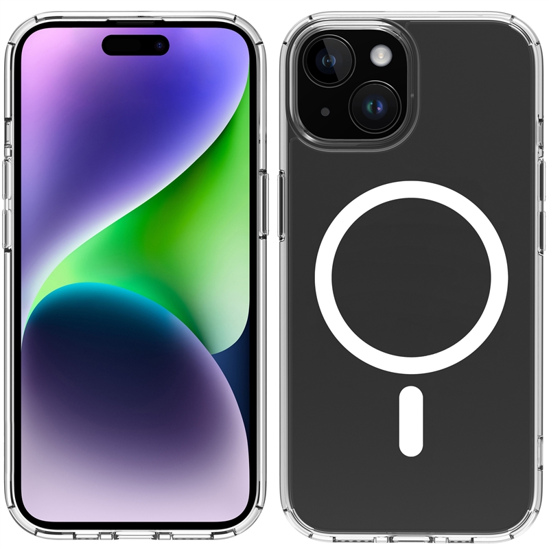 muvit for change funda Magsafe compatible con Apple iPhone 15 transparente