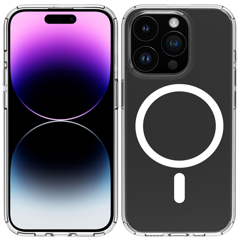 muvit for change funda Magsafe compatible con Apple iPhone 15 Pro transparente