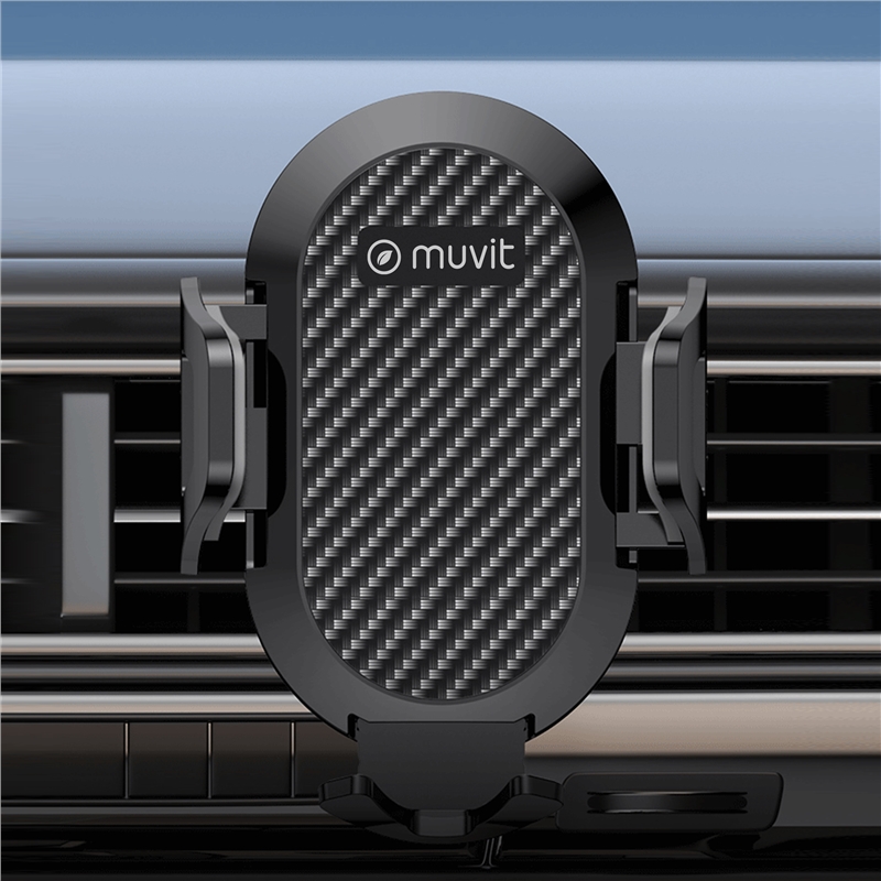 muvit for change soporte coche universal salida de aire hasta 7"ó 9,5cm de ancho negro (Pinza rejilla)