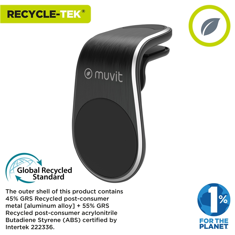 muvit for change soporte coche universal salida aire magnético negro