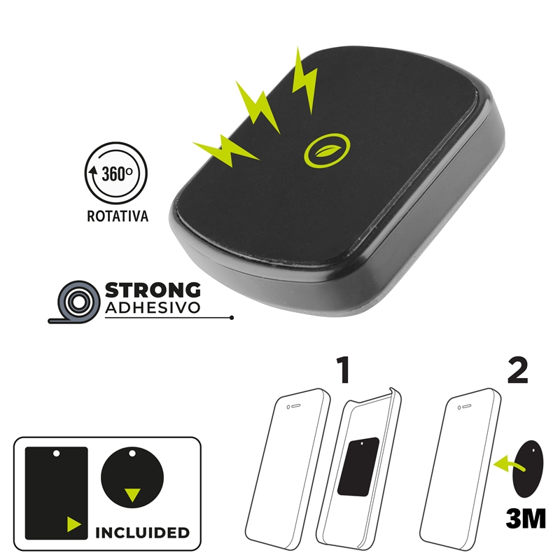 muvit for change soporte coche universal salpicadero magnético negro