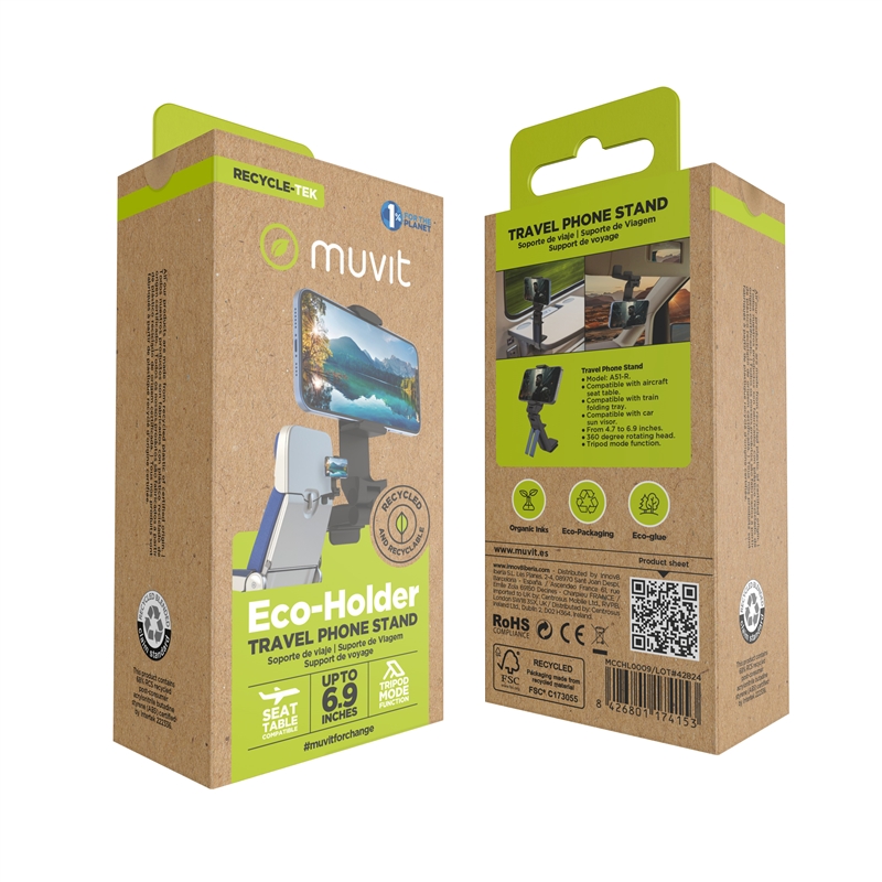 muvit for change soporte de viaje universal pinza negro