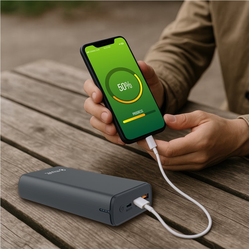 muvit for change power bank 20000 mAh Dual USB + Dual USB C + Output (USB A+tipo C)PD 20w negra