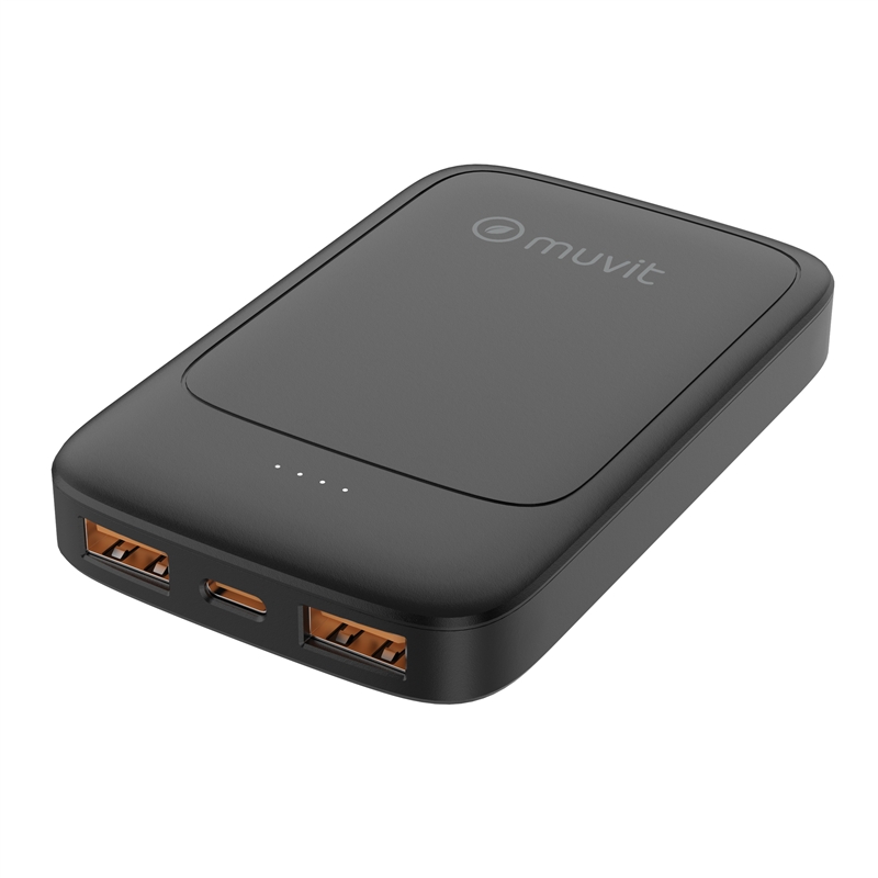 muvit for change power bank 5000mAh 2 USB + Tipo C PD20W negro
