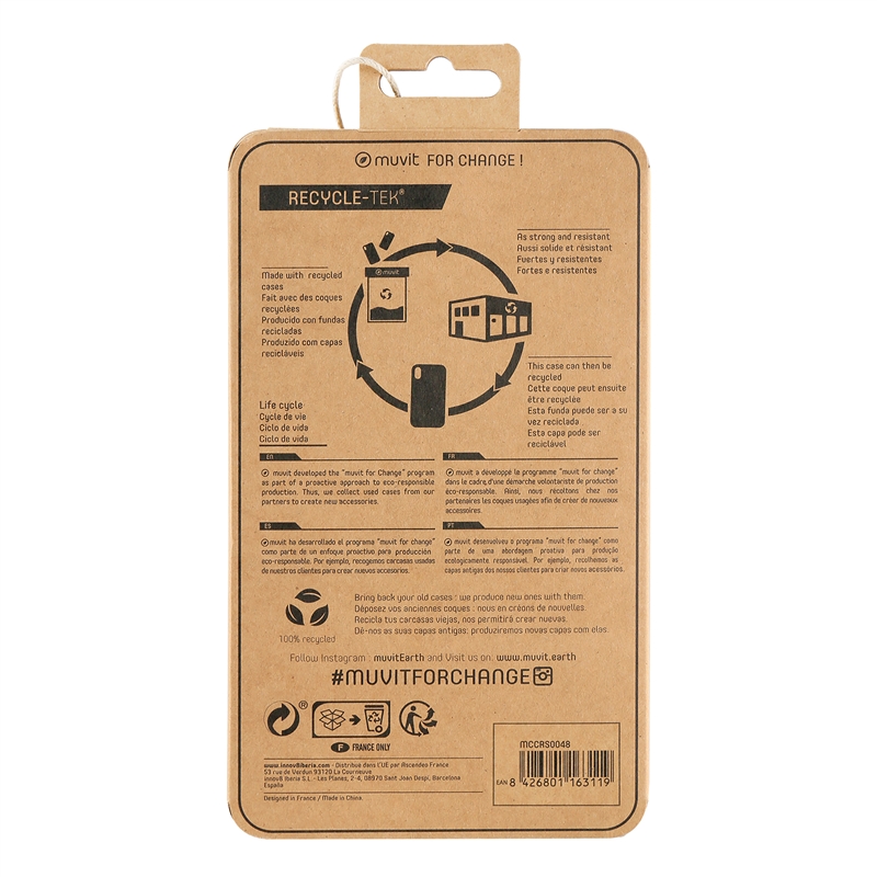 muvit for change funda compatible con Apple iPhone 12 Pro Max negra