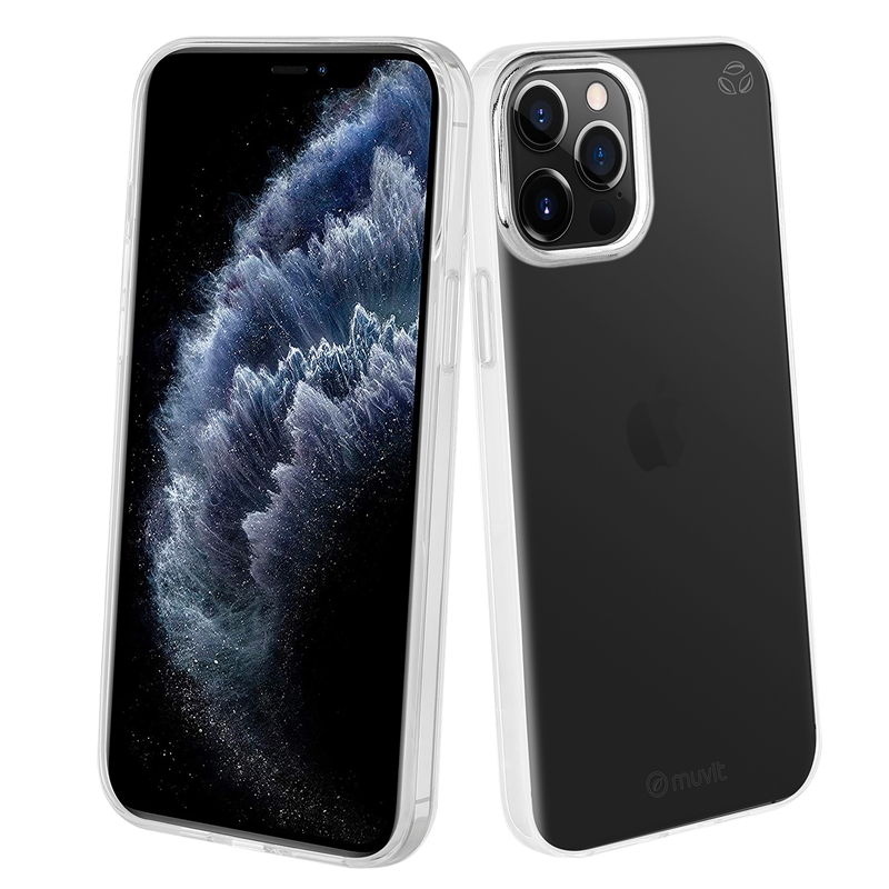 muvit for change funda compatible con Apple iPhone 12 Pro Max transparente