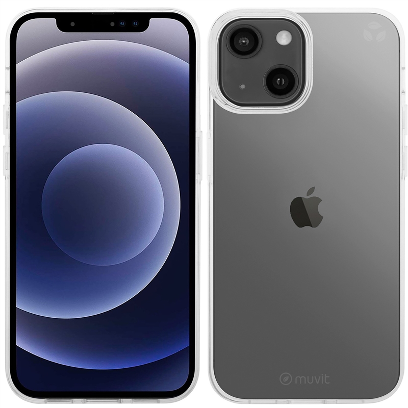 muvit for change funda compatible con Apple iPhone 13 transparente