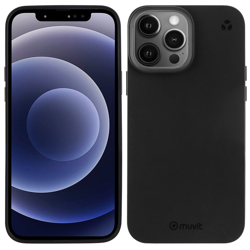 muvit for change funda compatible con Apple iPhone 13 Pro Max negra