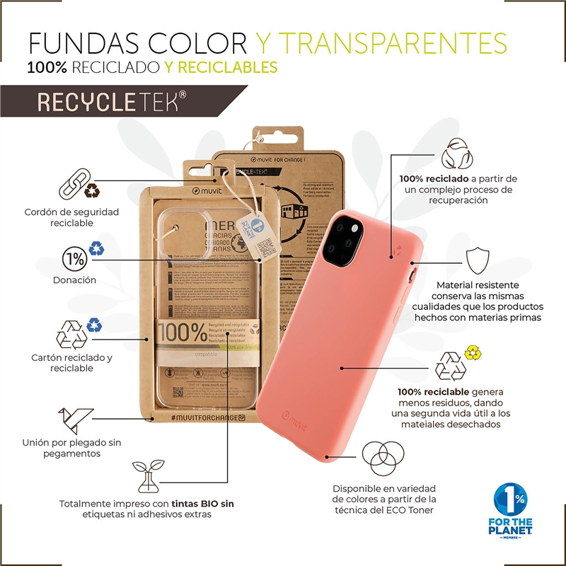 muvit for change funda compatible con Samsung Galaxy A04S 4G/A13 5G transparente
