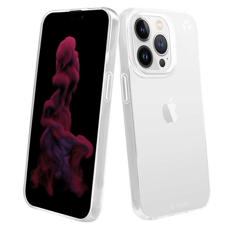 muvit for change funda compatible con Apple iPhone 14 Pro transparente