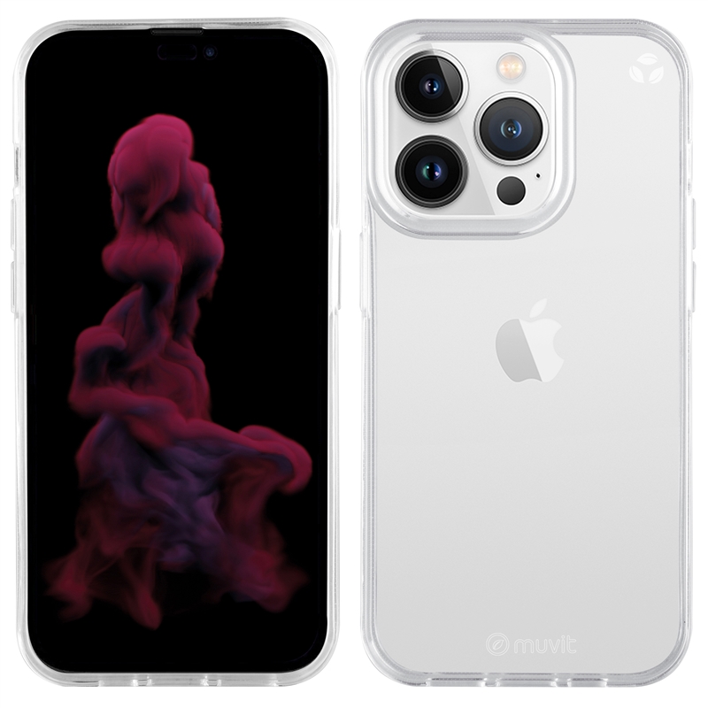 muvit for change funda compatible con Apple iPhone 14 Pro transparente