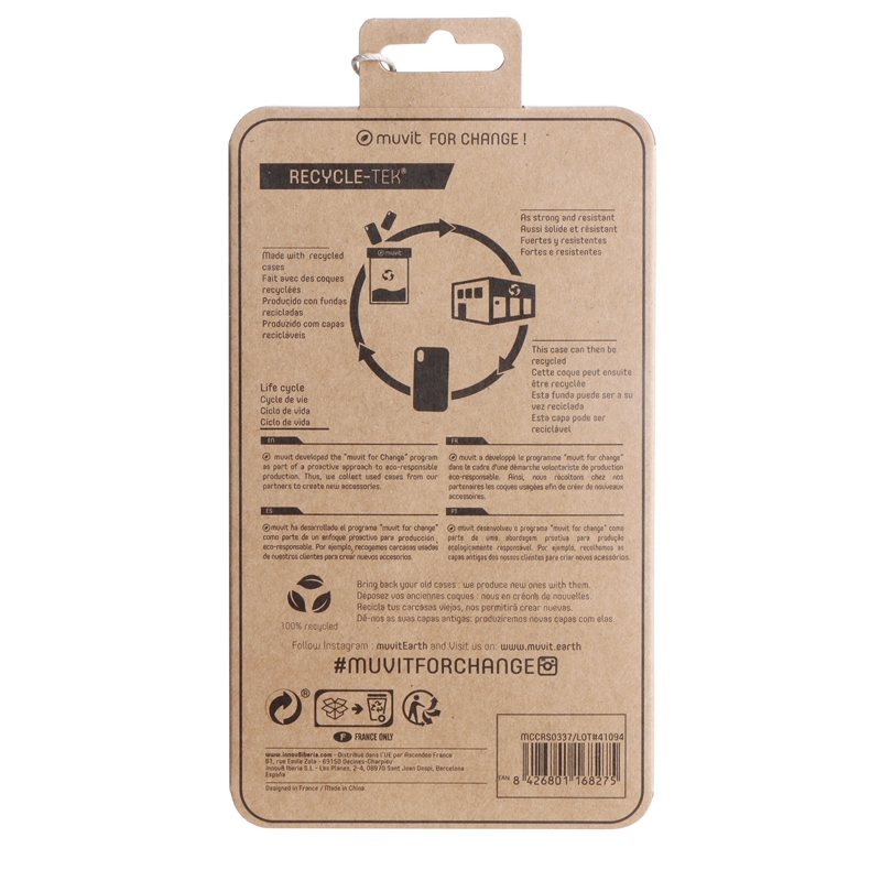 muvit for change funda compatible con Apple iPhone 14 Pro Max transparente