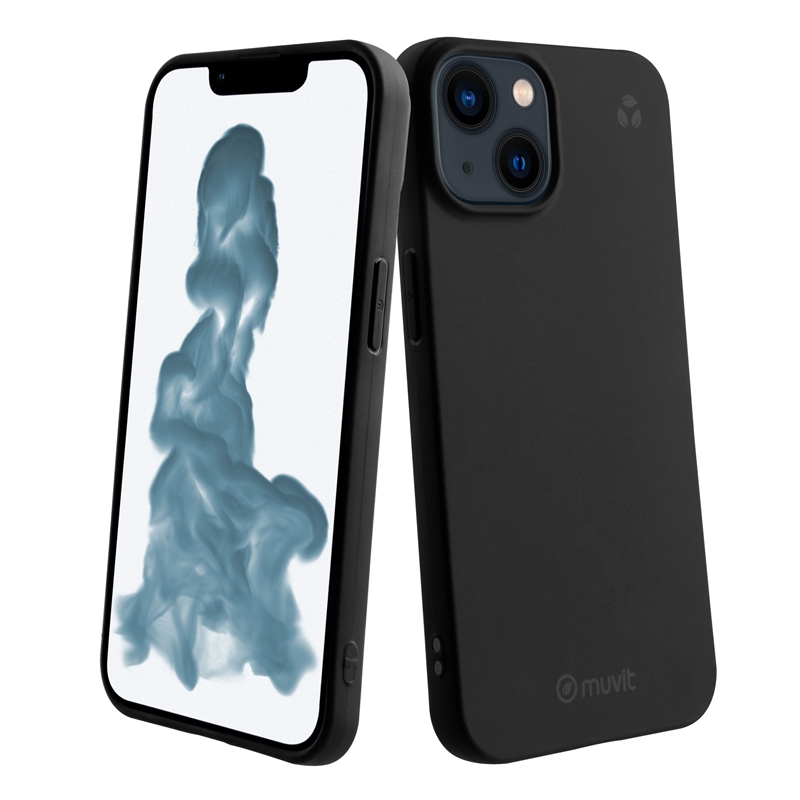 muvit for change funda compatible con Apple iPhone 14 negra