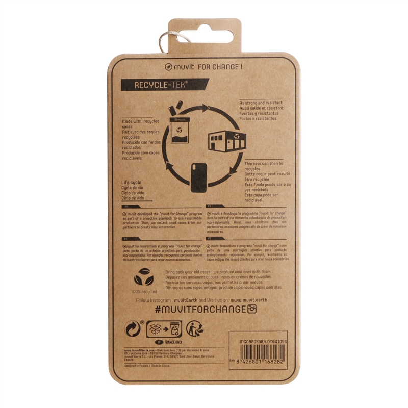 muvit for change funda compatible con Apple iPhone 14 negra