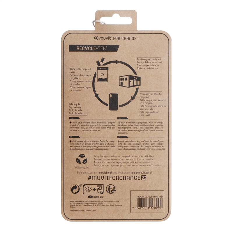 muvit for change funda compatible con Apple iPhone 14 Pro negra