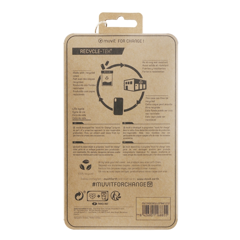 muvit for change funda compatible con Oppo A57S 4G/A57 4G/A77 4G/A57E 4G/A77S 4G transparente