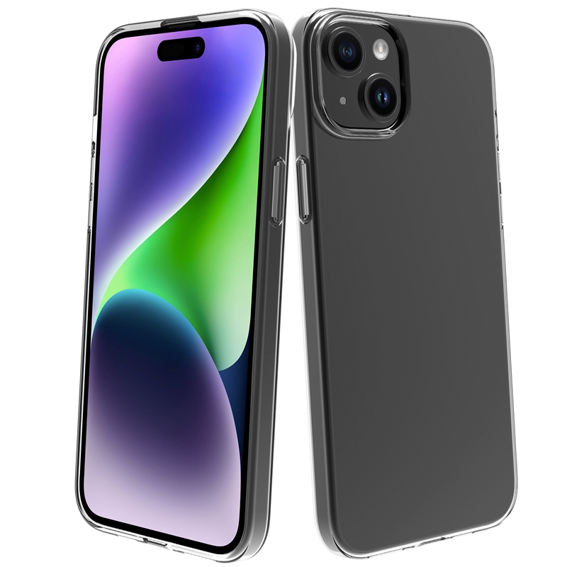 muvit for change funda compatible con Apple iPhone 15 Plus transparente