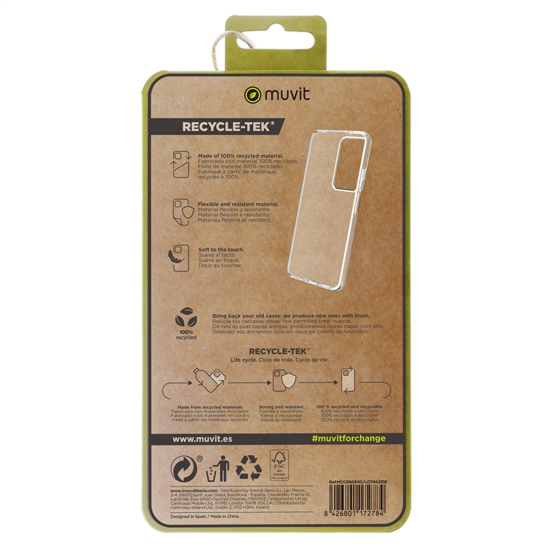 muvit for change funda compatible con Oppo A79 5G transparente