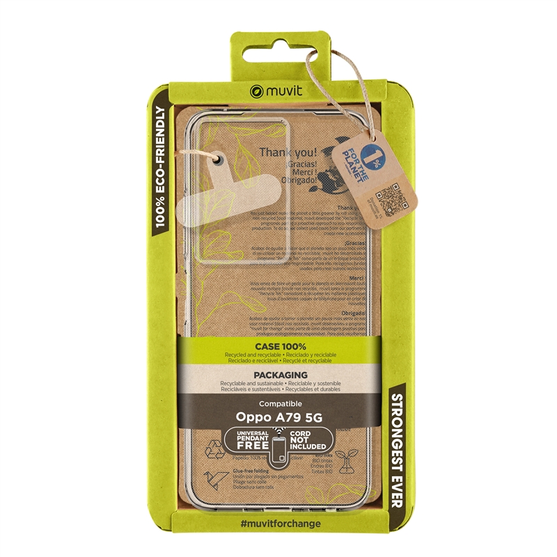 muvit for change funda compatible con Oppo A79 5G transparente