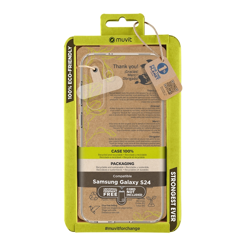 muvit for change funda compatible con Samsung Galaxy S24 transparente