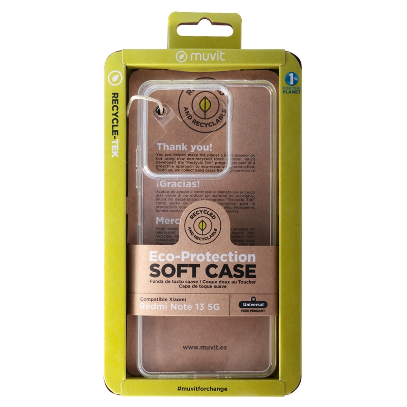 muvit for change funda compatible con Xiaomi Redmi Note 13 5G transparente