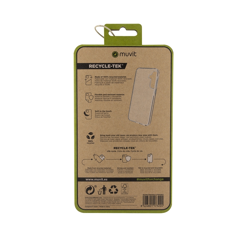 muvit for change funda compatible con Samsung Galaxy A55 5G transparente