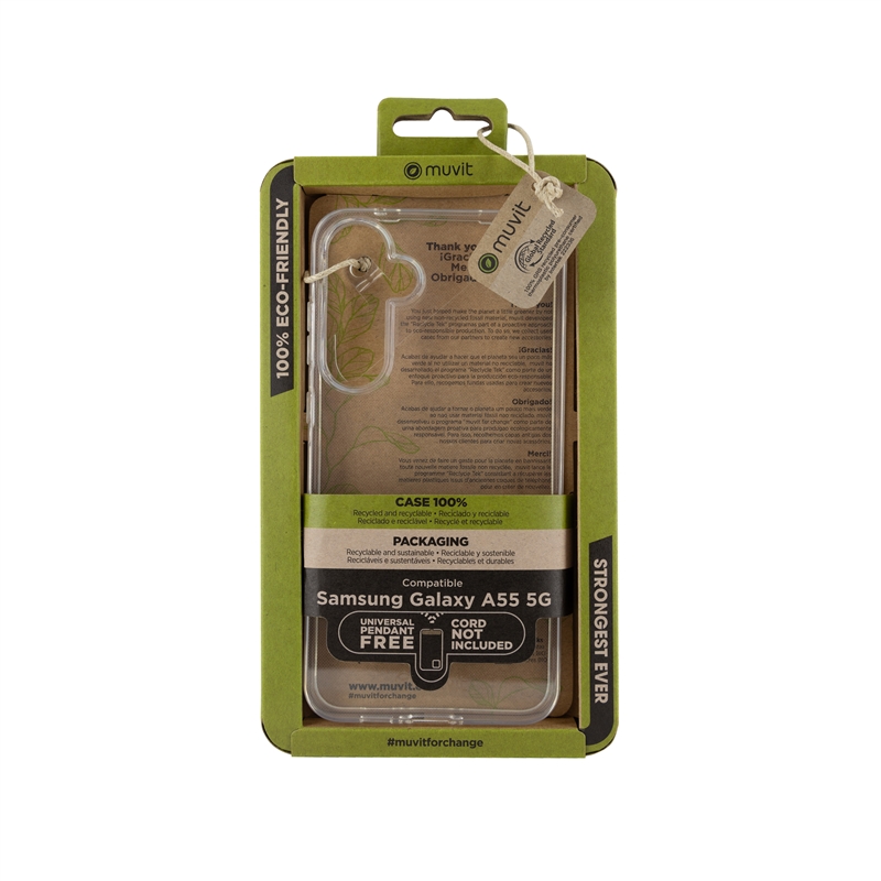 muvit for change funda compatible con Samsung Galaxy A55 5G transparente