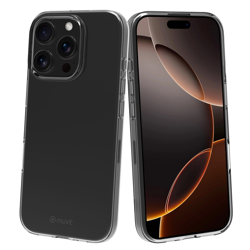 muvit for change funda compatible con Apple iPhone16 Pro transparente