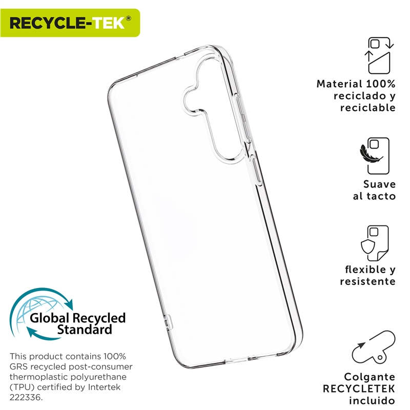 muvit for change funda compatible con Samsung Galaxy S25 transparente