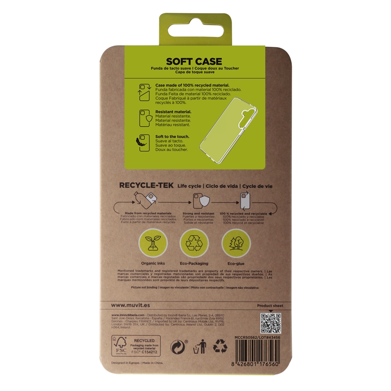 muvit for change funda compatible con Samsung Galaxy S25 transparente