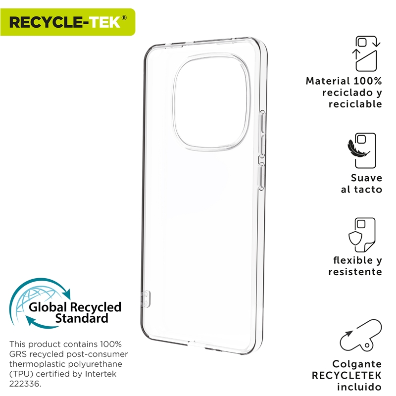 muvit for change funda compatible con Xiaomi Redmi Note 14 Pro+ 5G transparente