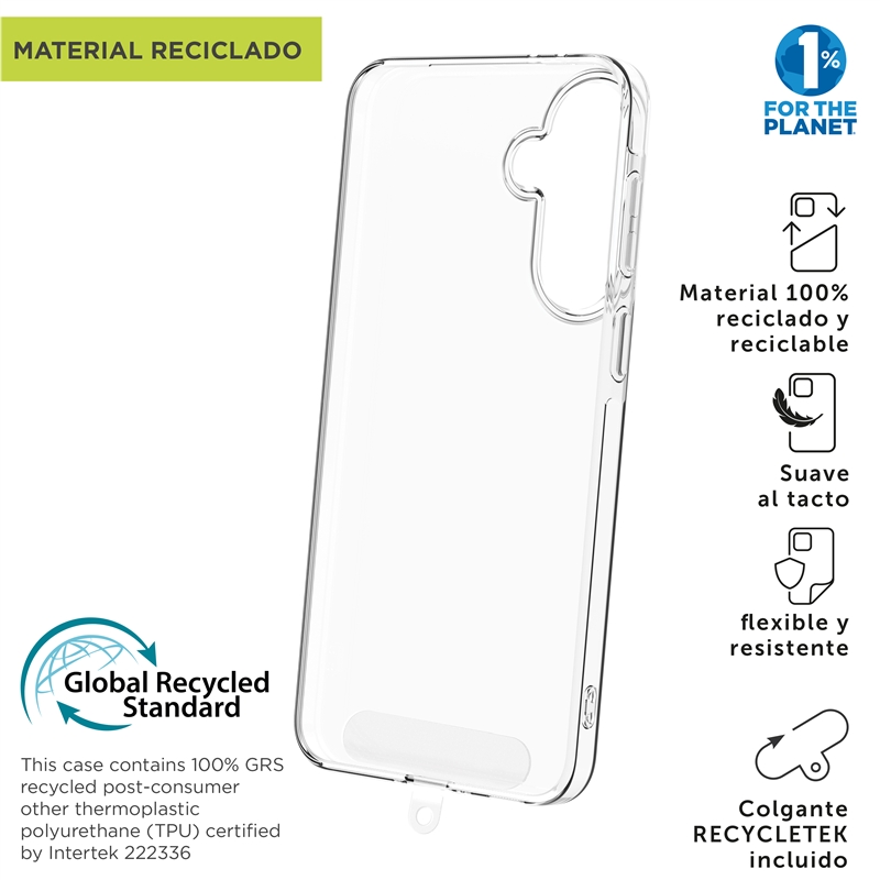 muvit for change funda compatible con Samsung Galaxy A37 transparente