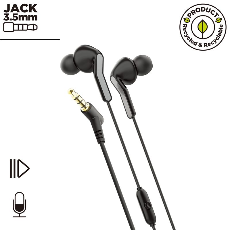 muvit for change auriculares estéreo E57 3.5mm negro