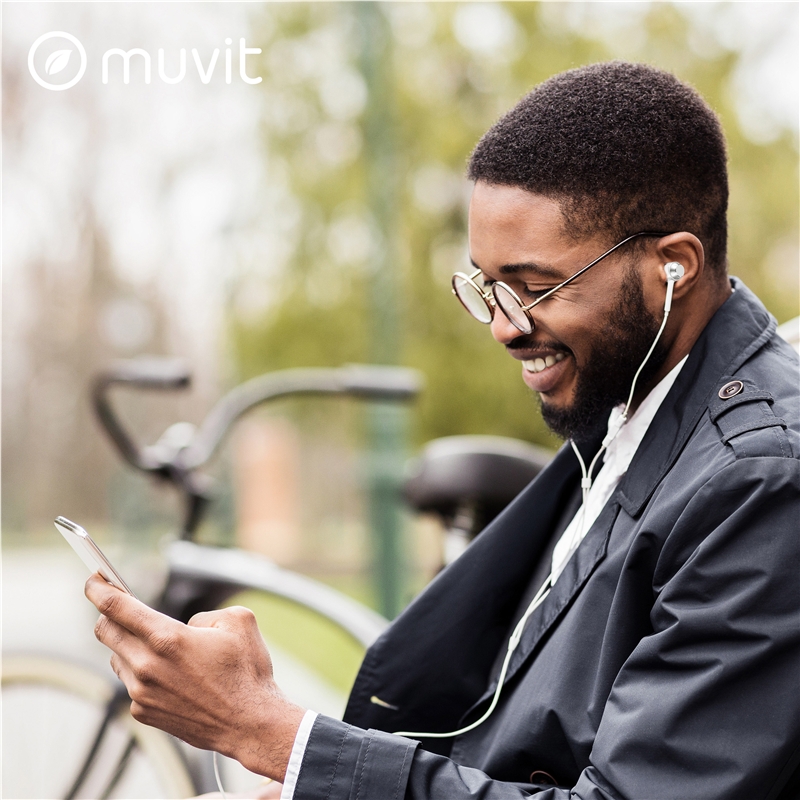 muvit for change auriculares estéreo M32 Tipo C magnéticos blancos