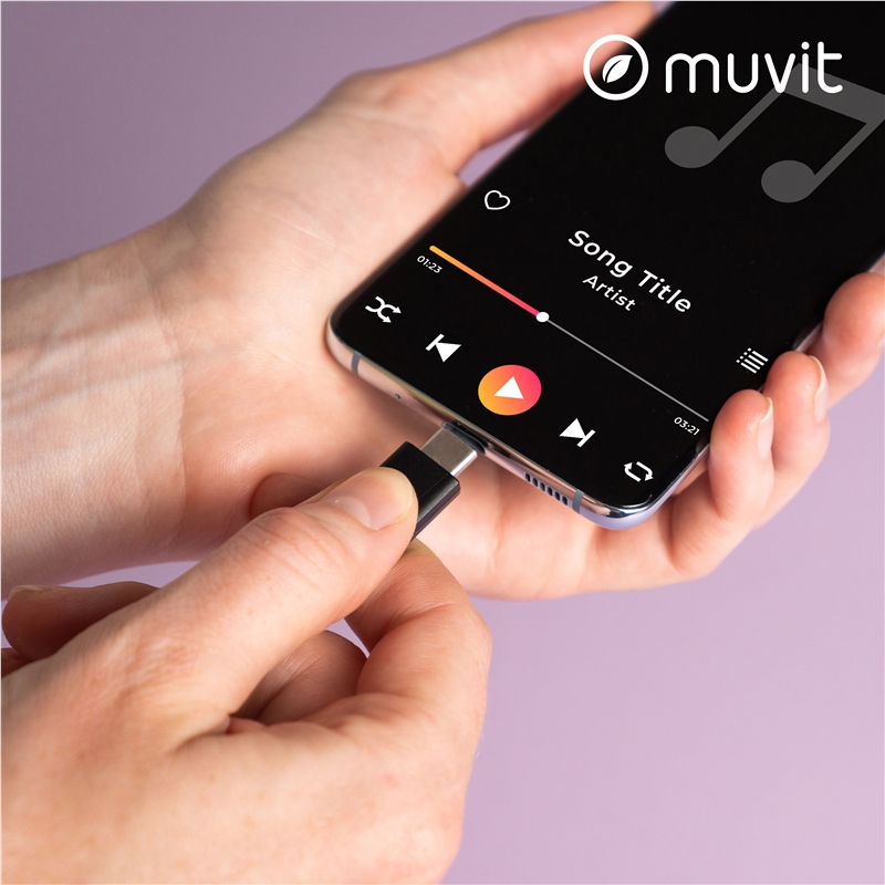 muvit for change auriculares estéreo E58 Tipo C negros