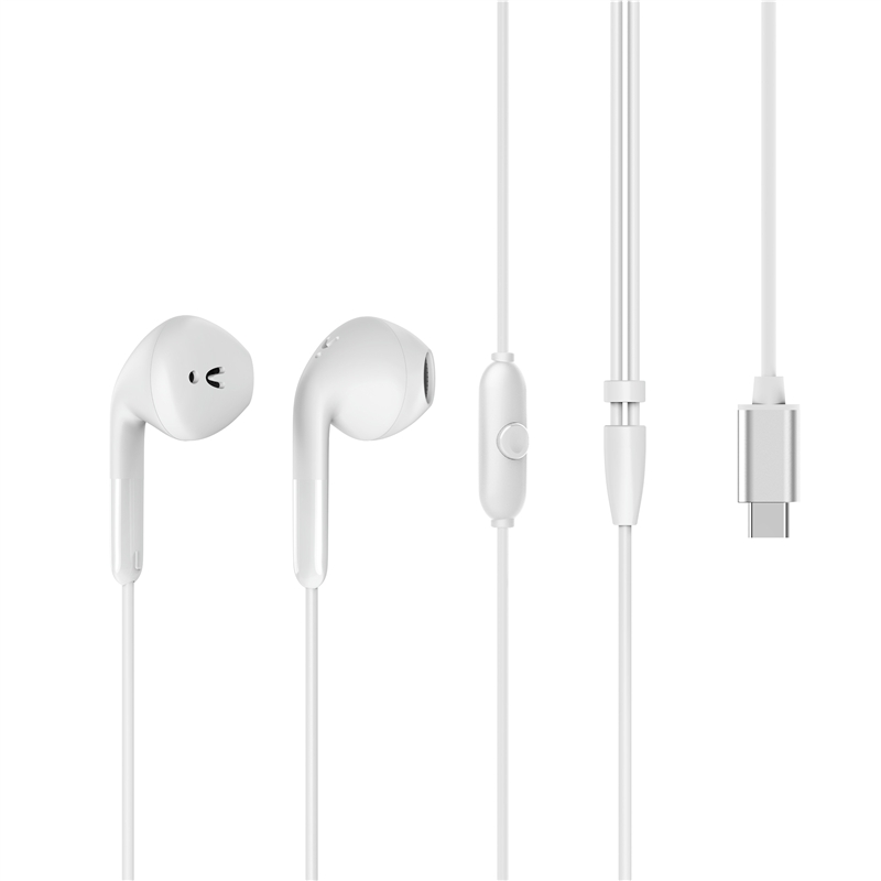 muvit for change auriculares estéreo E58 Tipo C blancos