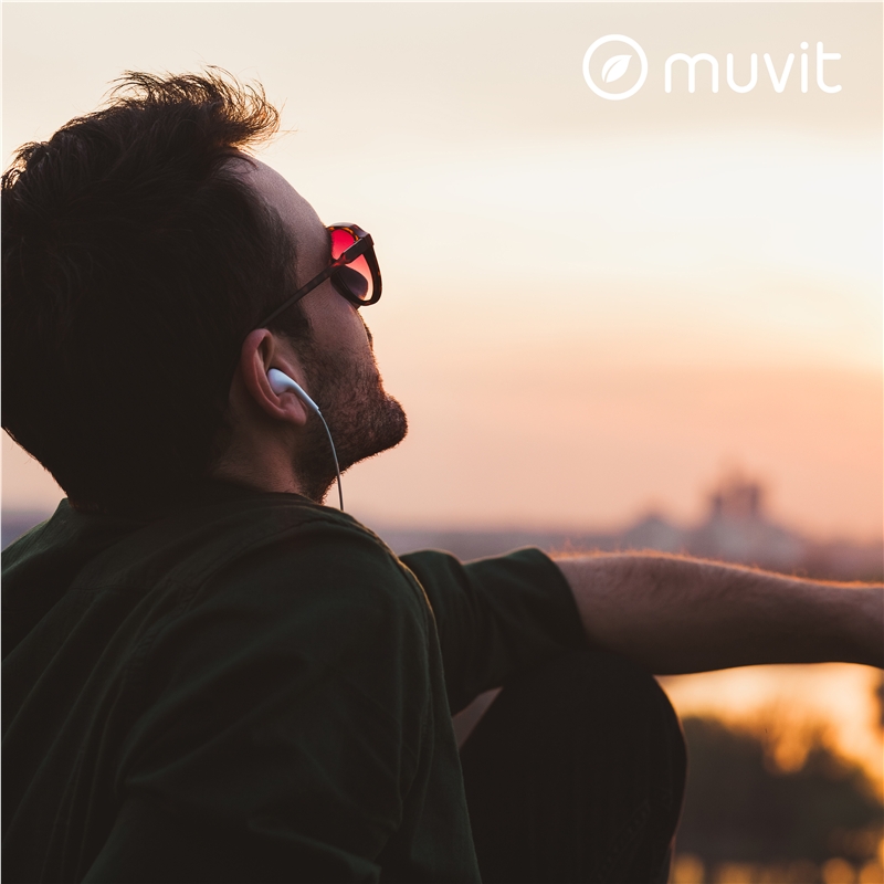 muvit for change auriculares estéreo E58 Tipo C blancos